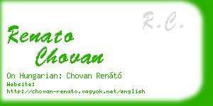 renato chovan business card