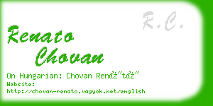 renato chovan business card